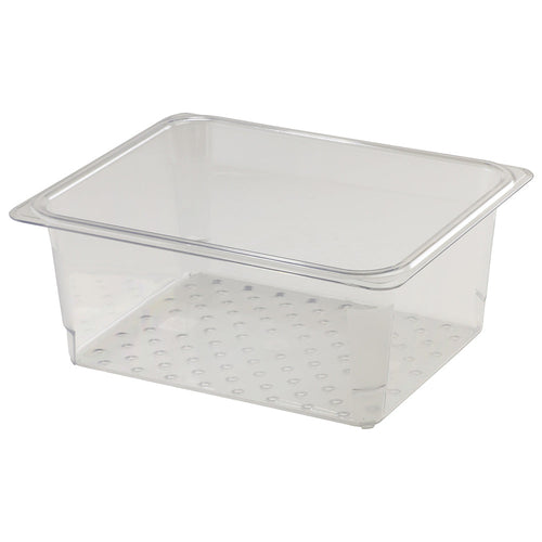 Cambro 25CLRCW135 - Camwear Colander Insert - Half-Size x 5"D - Clear
