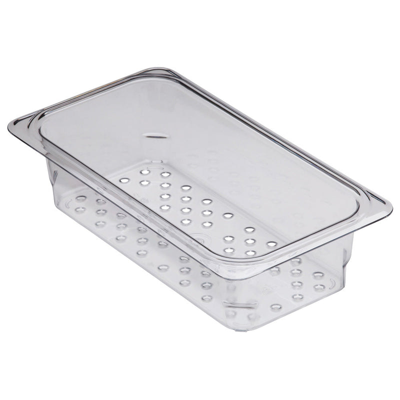Cambro 33CLRCW135 - Camwear Colander Insert - Third-Size x 3"D - Clear