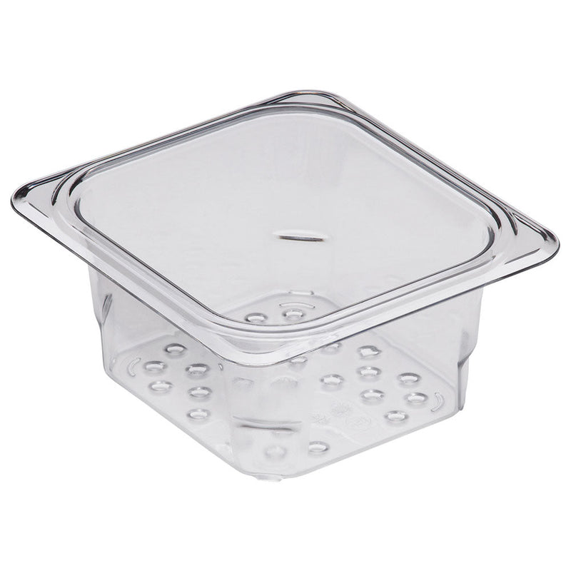 Cambro 63CLRCW135 - Camwear Colander Insert - Sixth-Size x 3"D - Clear