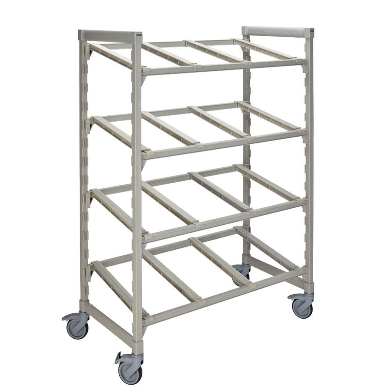 Cambro CPM244867FX1480 - 48"W Flex Station Service/Storage Cart - (4) Levels - Speckled Gray