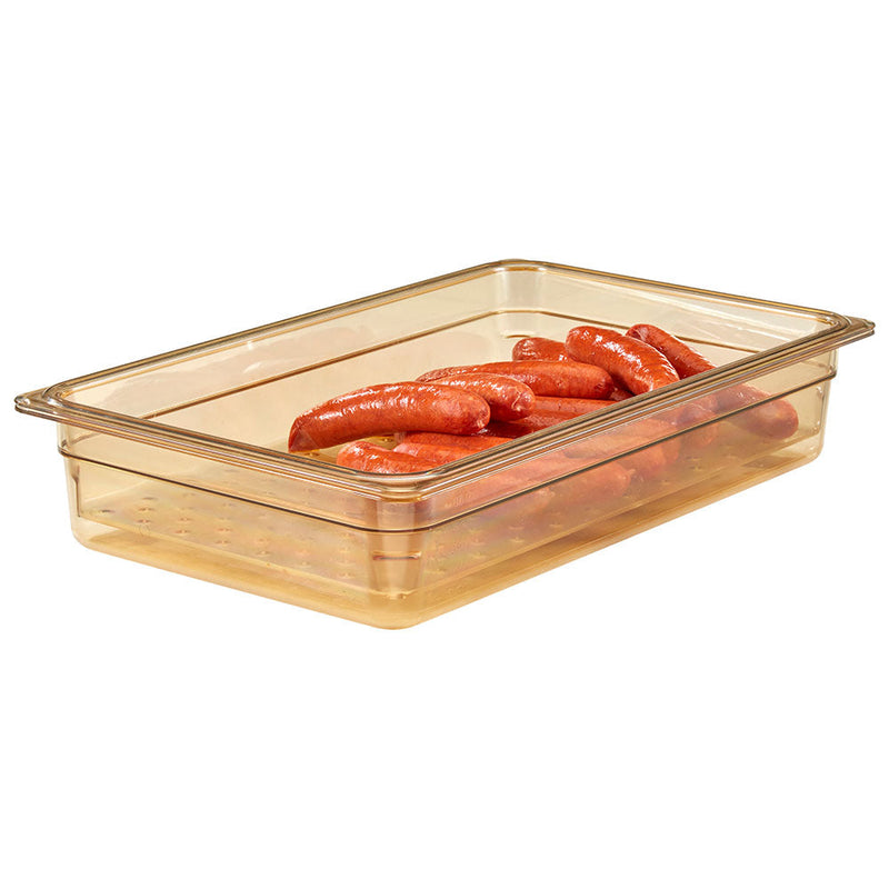 Cambro 13CLRHP150 - High Heat Colander Insert - Full-Size x 3"D - Amber