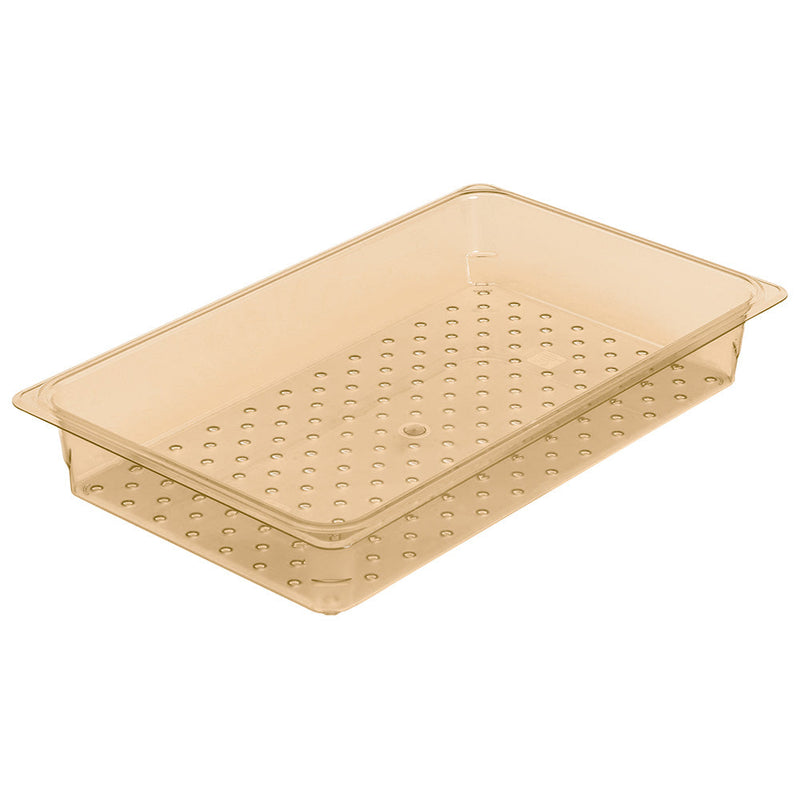 Cambro 13CLRHP150 - High Heat Colander Insert - Full-Size x 3"D - Amber