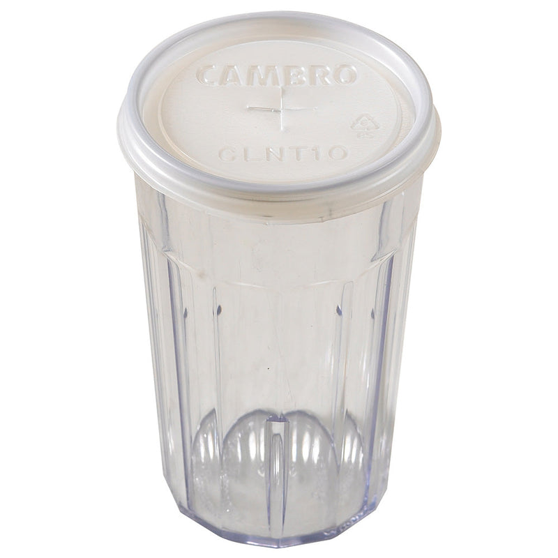 Cambro CLNT10190 - Disposable CamLid - Fits 10 Oz. Newport Tumbler - Translucent