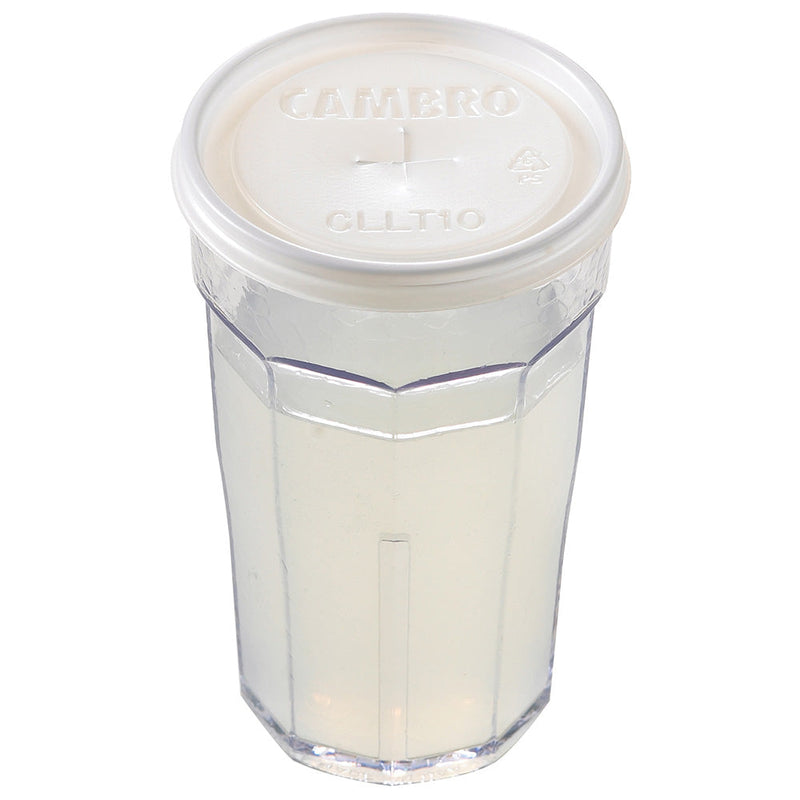 Cambro CLLT10190 - Disposable CamLid - Fits 10 Oz Laguna Tumbler - Translucent