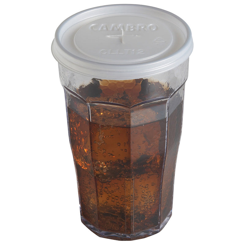 Cambro CLLT12190 - Disposable CamLid - Fits 12 Oz Laguna Tumbler - Translucent