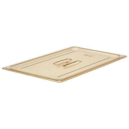 Cambro 10HPCH150 - High Heat Cover with Handle - Full-Size - Amber