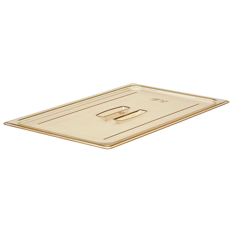 Cambro 10HPCH150 - High Heat Cover with Handle - Full-Size - Amber