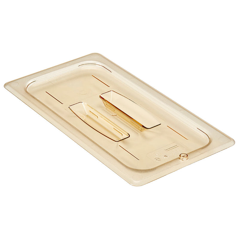 Cambro 30HPCH150 - High Heat Cover with Handle - Third-Size - Amber