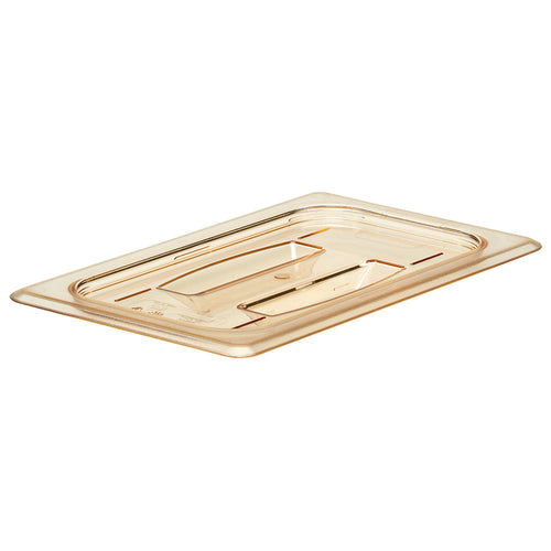 Cambro 40HPCH150 - High Heat Cover with Handle - Fourth-Size - Amber