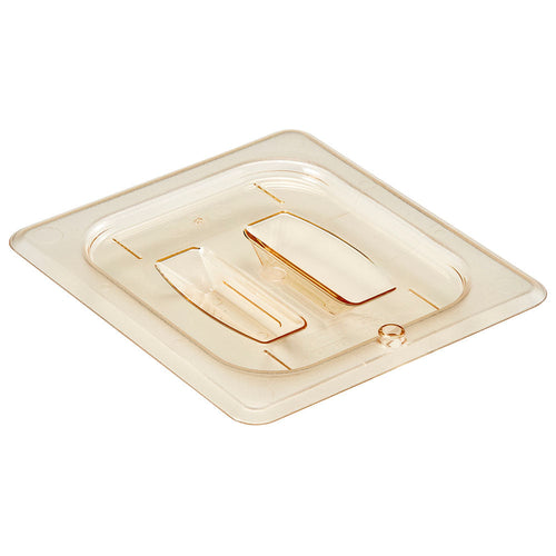 Cambro 60HPCH150 - High Heat Cover with Handle - Sixth-Size - Amber