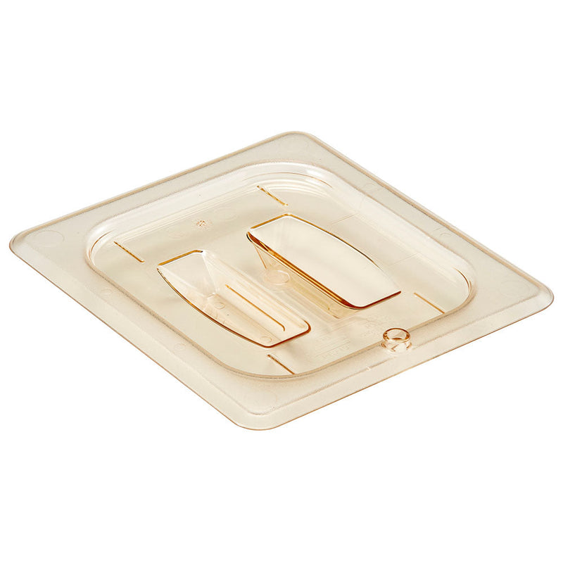 Cambro 60HPCH150 - High Heat Cover with Handle - Sixth-Size - Amber