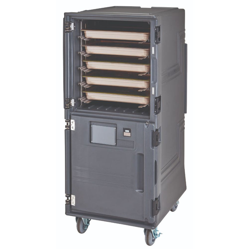 Cambro PCUHH615 - 66"H Pro Cart Ultra - (2) Hot Food Cabinets - Charcoal Gray