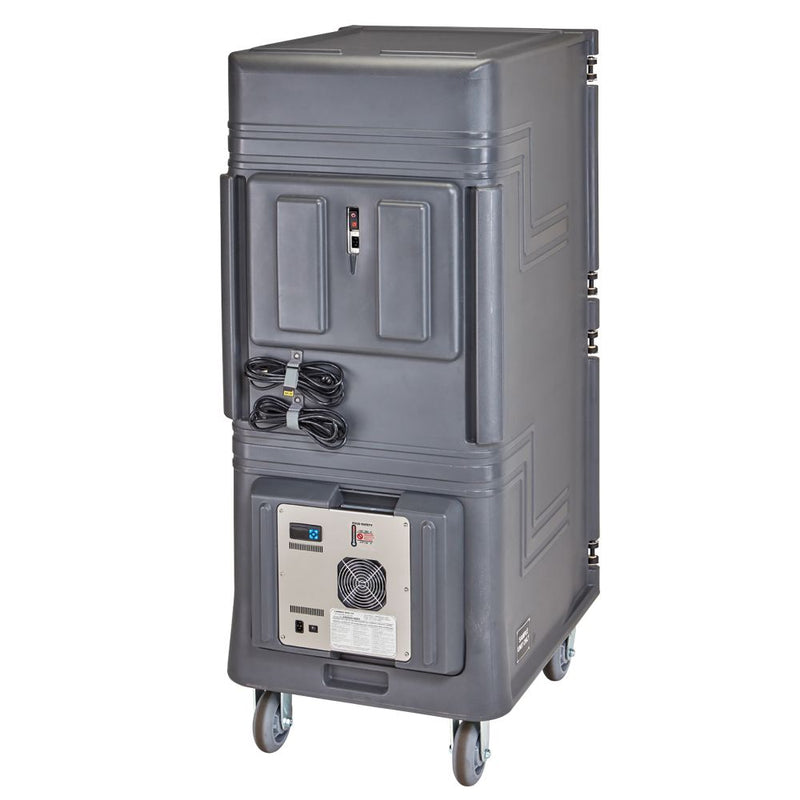 Cambro PCUHC615 - 66"H Pro Cart Ultra - (1) Hot, (1) Cold Food Cabinet - Charcoal Gray