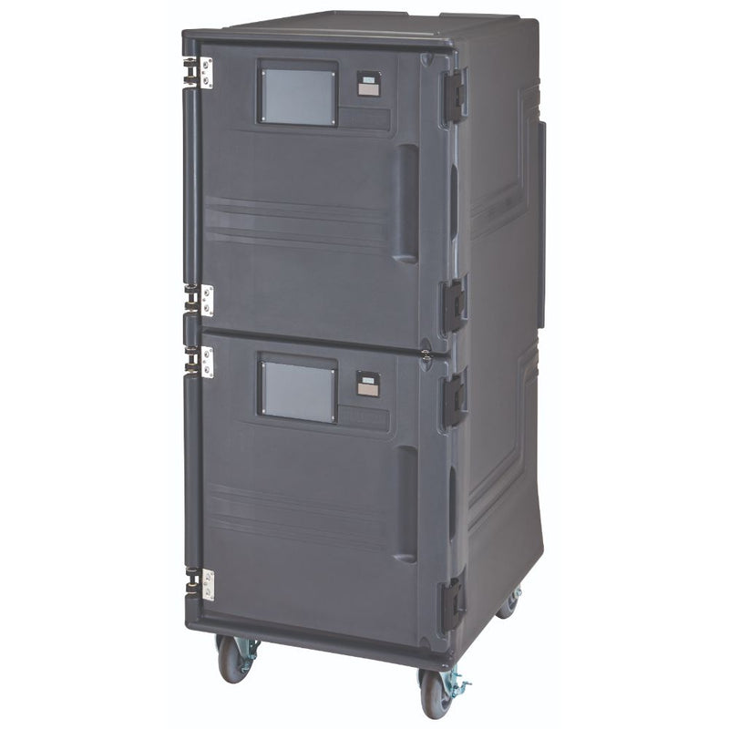 Cambro PCUHC615 - 66"H Pro Cart Ultra - (1) Hot, (1) Cold Food Cabinet - Charcoal Gray