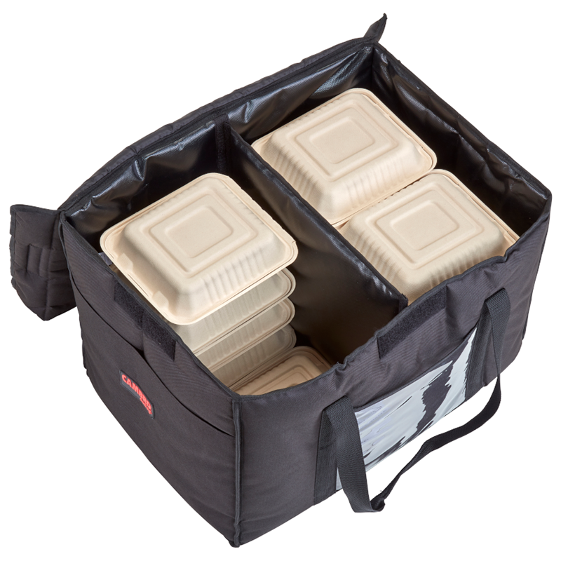 Cambro GBD211414110 - 21" x 14" Nylon Delivery Bag - Large-Size - Black