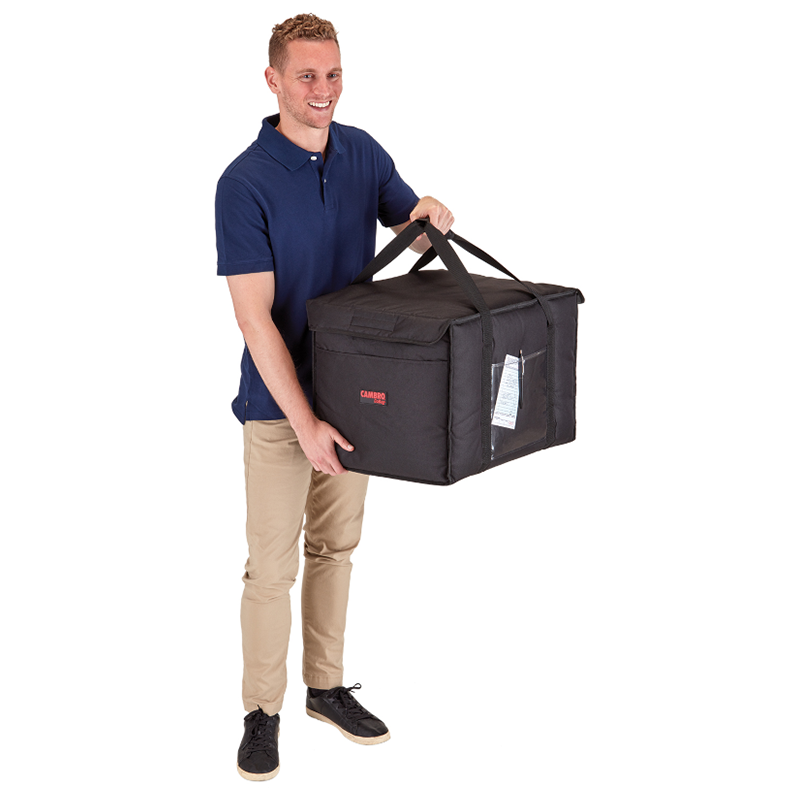 Cambro GBD211414110 - 21" x 14" Nylon Delivery Bag - Large-Size - Black