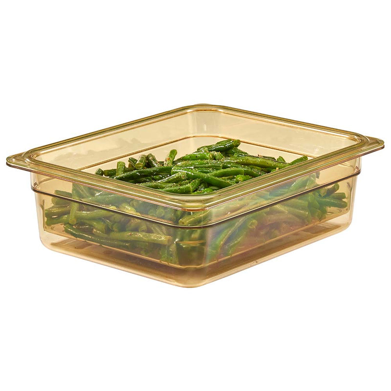 Cambro 23CLRHP150 - High Heat Colander Insert - Half-Size x 3"D - Amber