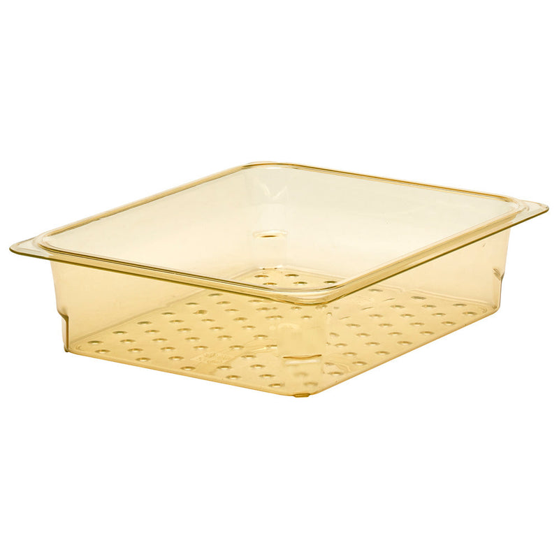 Cambro 23CLRHP150 - High Heat Colander Insert - Half-Size x 3"D - Amber