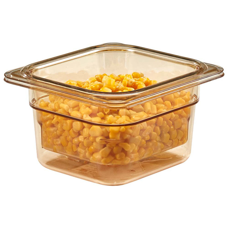 Cambro 63CLRHP150 - High Heat Colander Insert - Sixth-Size x 3"D - Amber