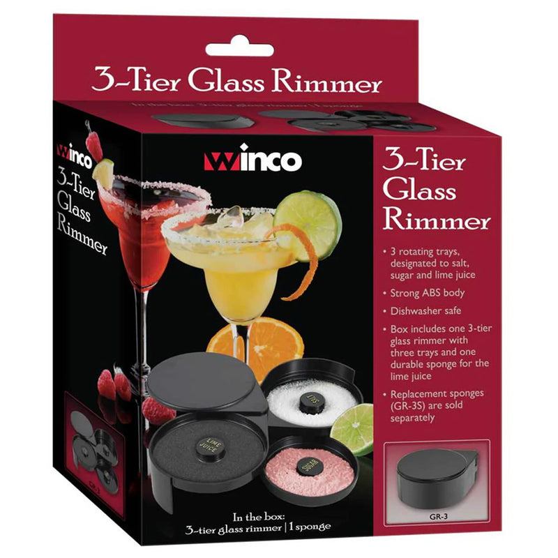 Winco GR-3 - Escarchador de copas de cóctel - 3 niveles - Plegable