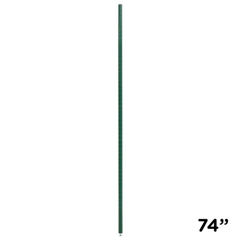ZESCO J74K - 74"H  Shelving Post - Green Epoxy - Round