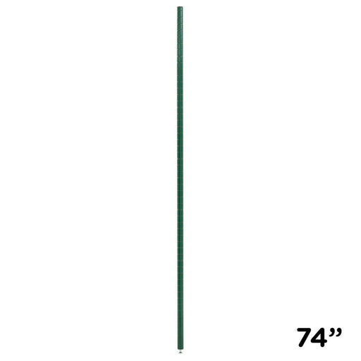 ZESCO J74K - 74"H  Shelving Post - Green Epoxy - Round