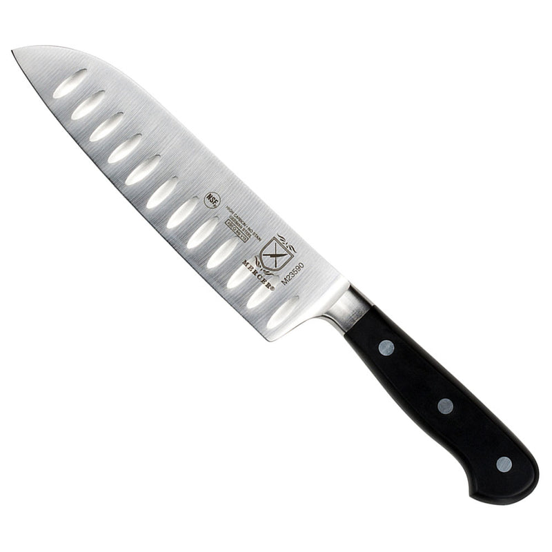 Mercer M23590 - Cuchillo Santoku con filo Granton de 18 cm - Serie Renacimiento