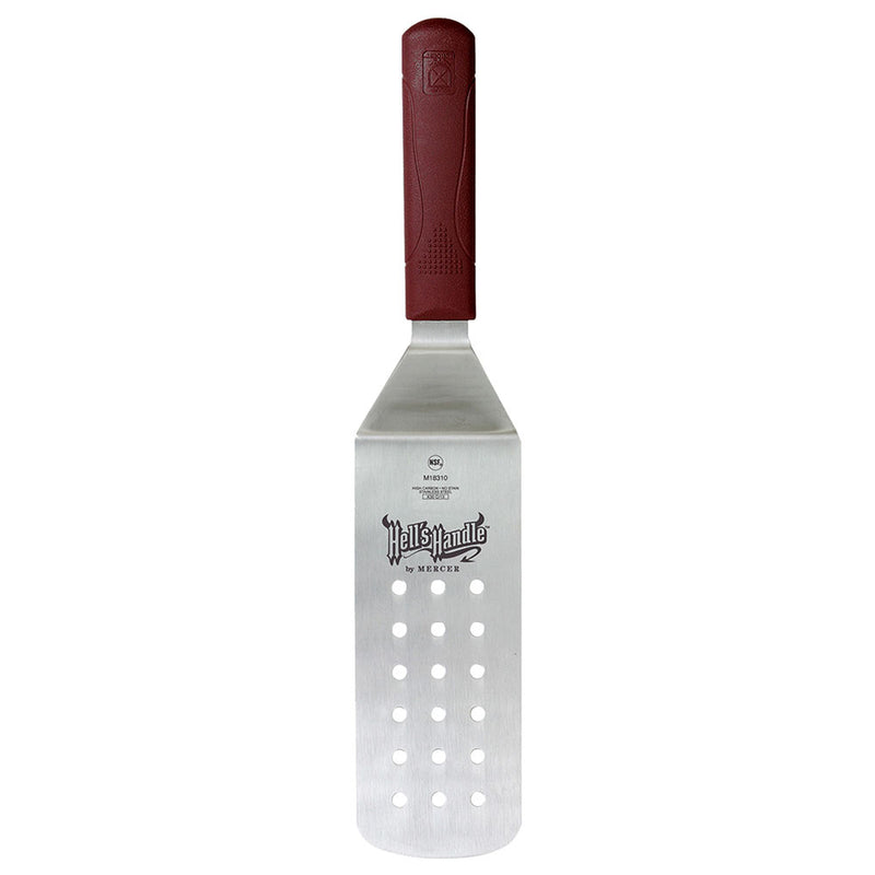 Mercer M18310 - Hell's Handle Perforated Turner - 8" x 3" Rounded Edge Blade