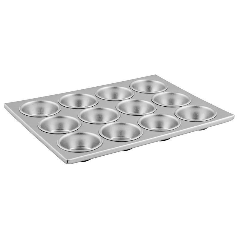 Winco AMF-12 - Cupcake / Muffin Pan - (12) 3-Ounce Cups - Aluminum