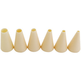 Thermohauser 3000131937 - Puntas de manga pastelera XXL - Plástico - Juego de 6 piezas