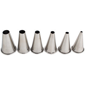 Thermohauser 3000131837 - Puntas de manga pastelera XXL - Acero inoxidable - Juego de 6 piezas