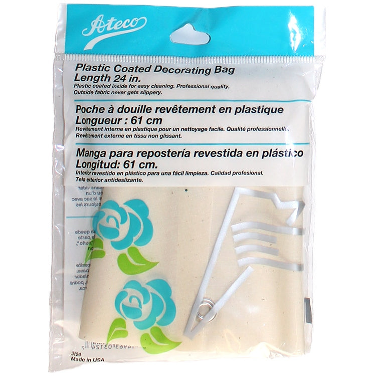 ATECO 3124 - 24"L Canvas Pastry Bag - Plastic Coated