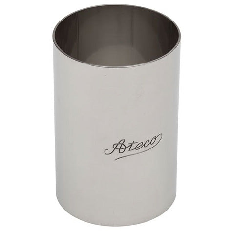 ATECO 4909 - Molde redondo para alimentos - Acero inoxidable - 2" de diámetro x 3" de alto