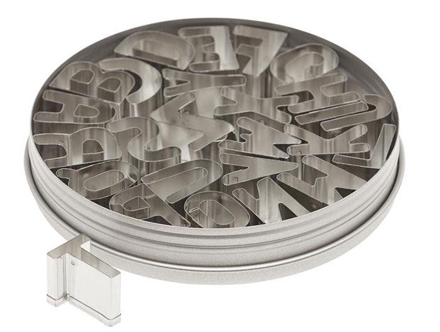 ATECO 6949 - Alphabet Cookie Cutter Set - Polypropylene