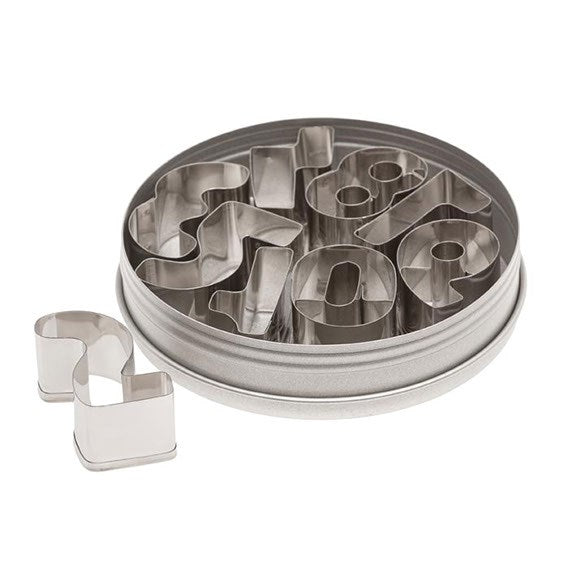 ATECO 7802 - Number Cookie Cutter Set - 0-9 - Stainless Steel