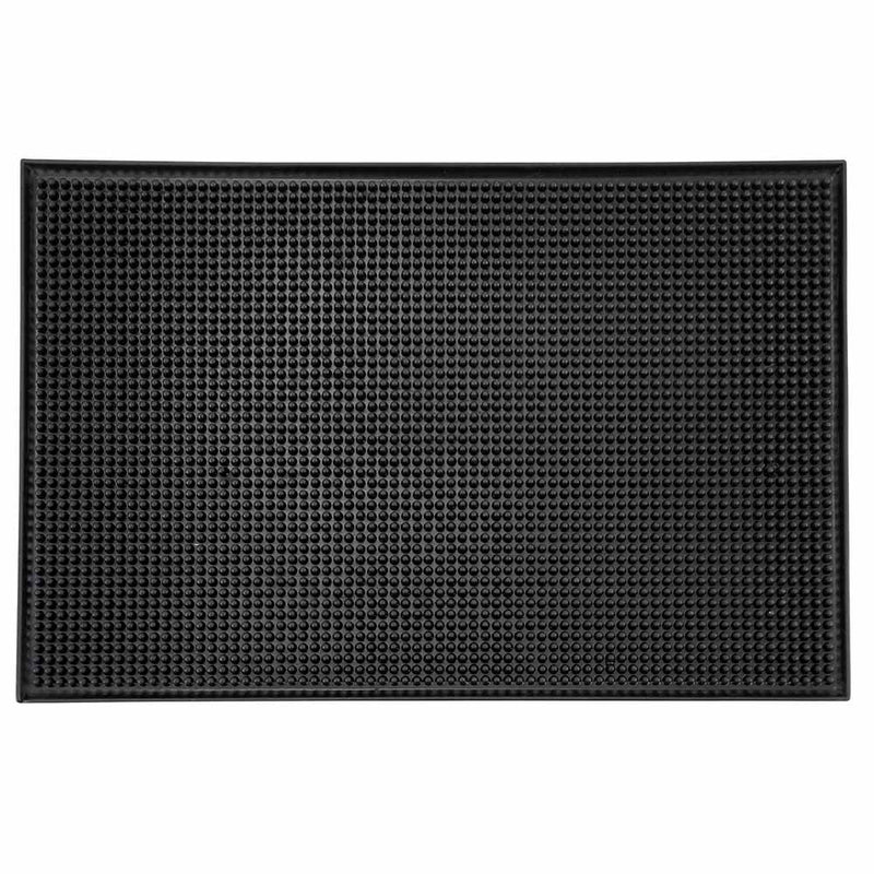 Winco BM-1812K - Tapete de servicio de bar - 45,7 x 30,5 cm - Negro