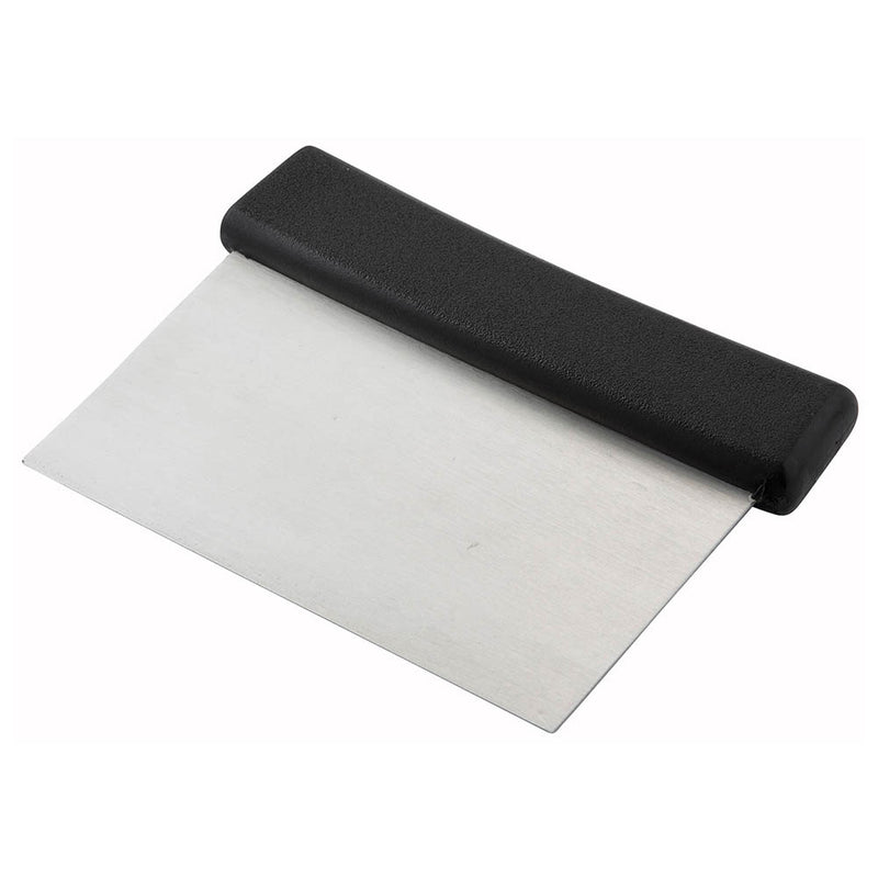 Winco DSC-2 - Raspador de masa de 6" de ancho - Acero inoxidable - Mango negro