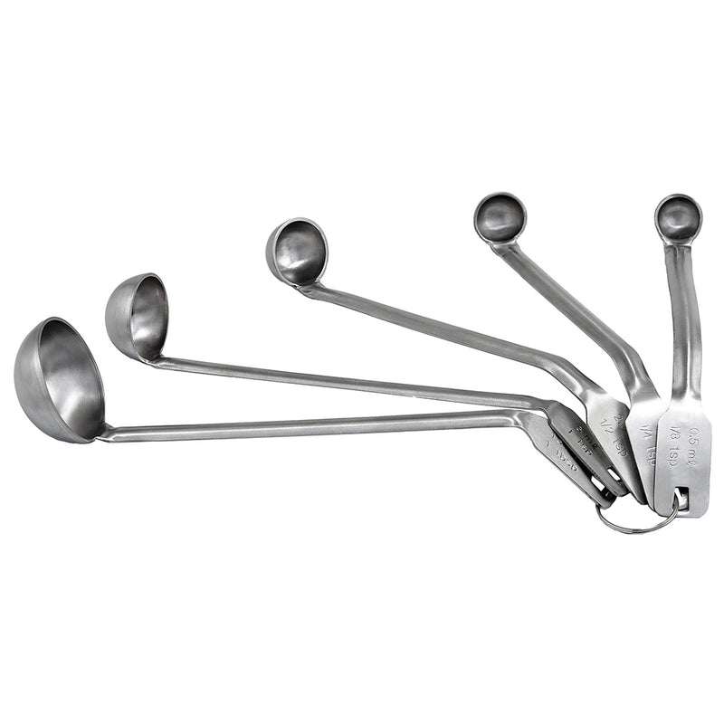 Winco MSL-5S - Measuring Ladle Set - 5 Sizes - 1/8 Tsp. to 1 Tbsp.