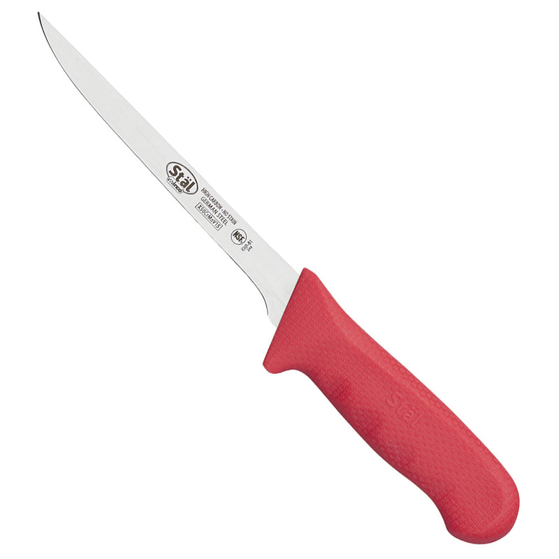 Winco KWP-61R - Cuchillo para deshuesar de 6" - Hoja estampada estrecha - Serie Stäl