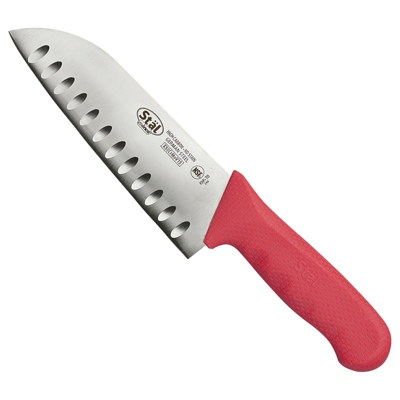 Winco KWP-70R - 7" Santoku Knife - Stamped Blade - Stäl Series