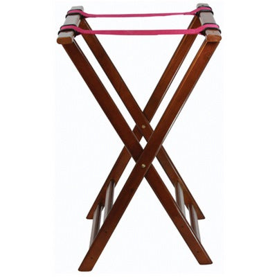 Winco TR-33W - Tray Stand Jack - 32" Tall - Walnut Finish