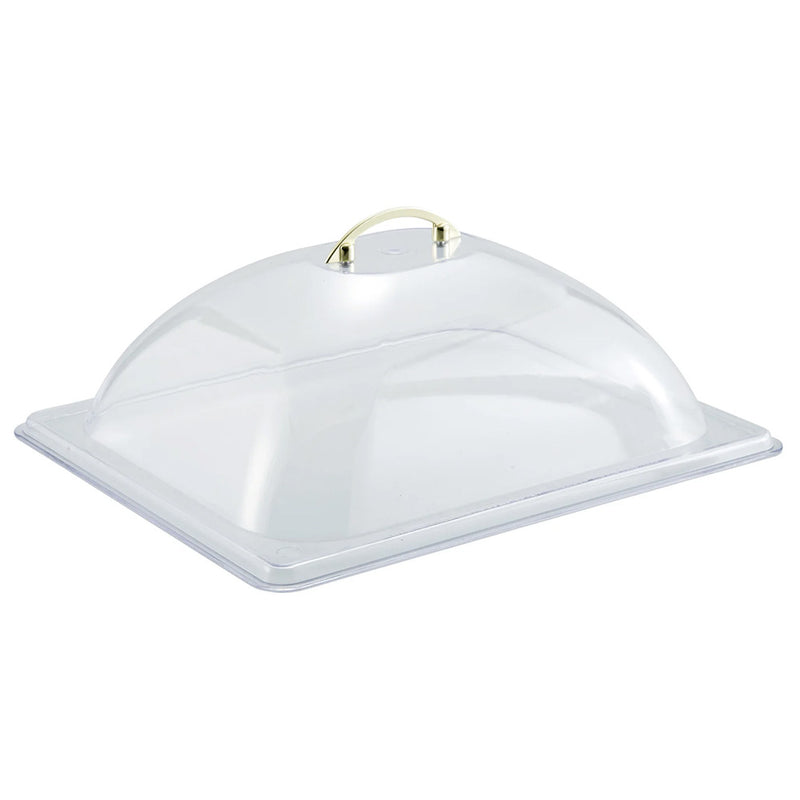 Winco C-DP2 - Clear Dome Cover - Half-Size - Lift-Off Handle