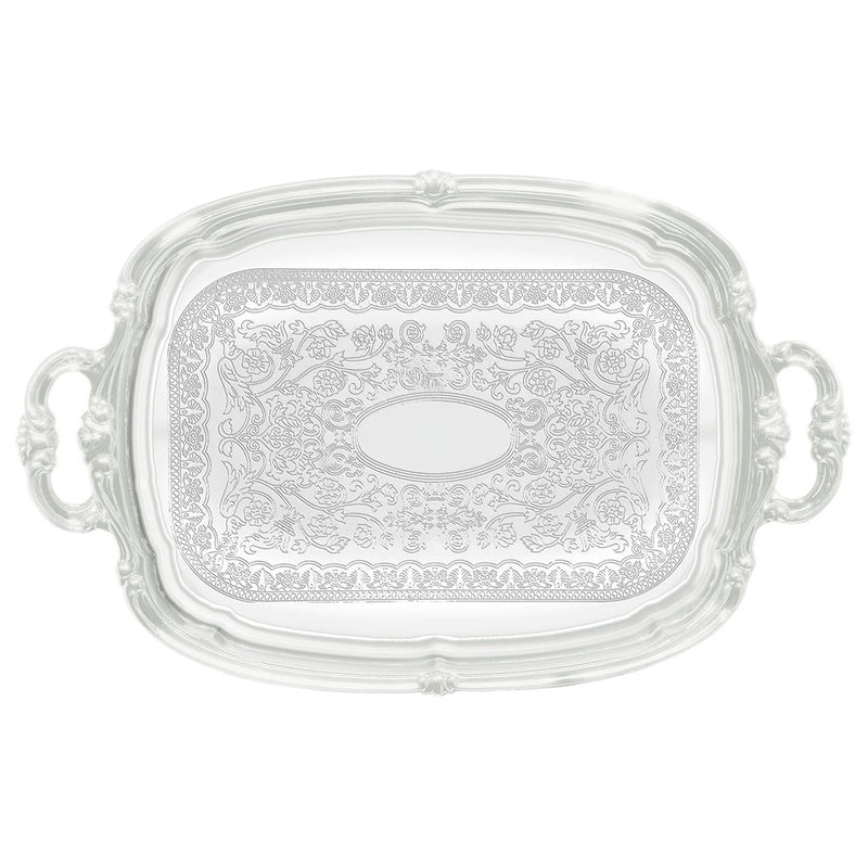 Winco CMT-1912 - Bandeja metálica para servir - Asas - 49,5 cm de largo x 31,7 cm de ancho