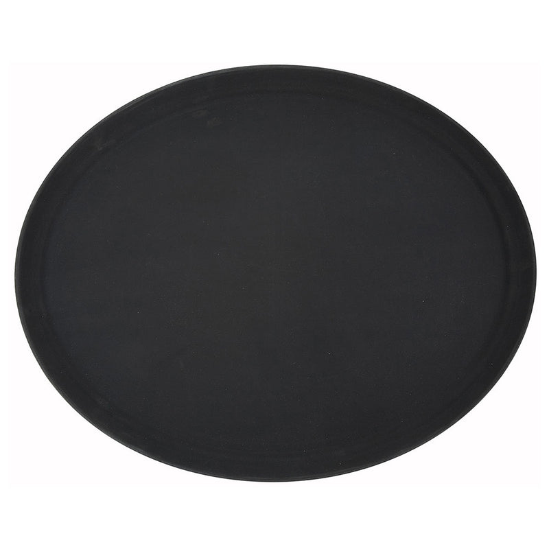 Winco TFG-2622K - Oval Nonslip Serving Tray - 22" Wide x 27" Long