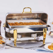 Winco 108A - Vintage Full-Size Chafer  - Roll-Top Cover