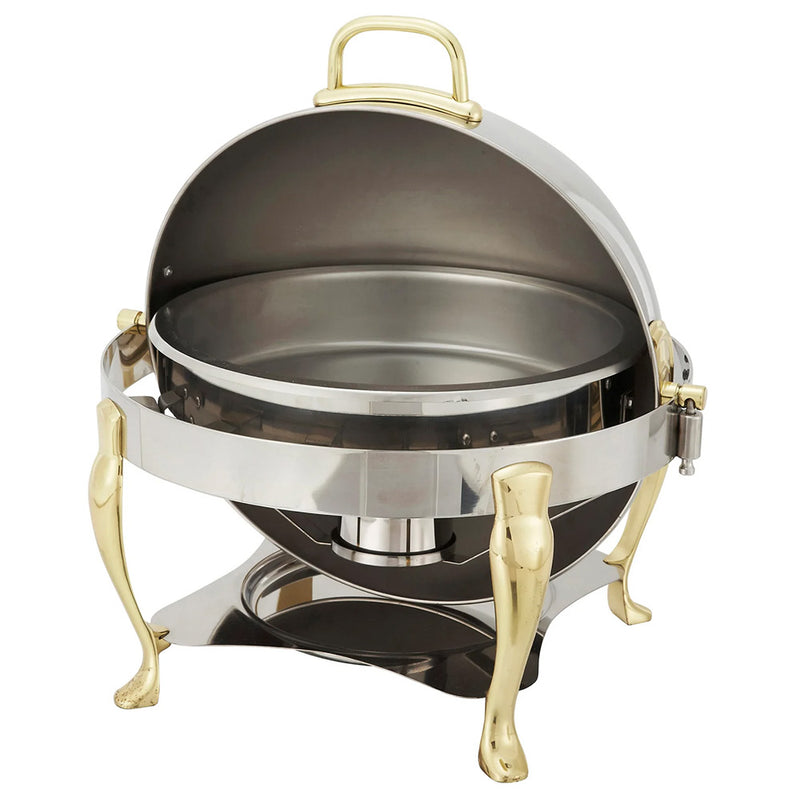 Winco 308A - Vintage Round Chafer  - Roll-Top Cover
