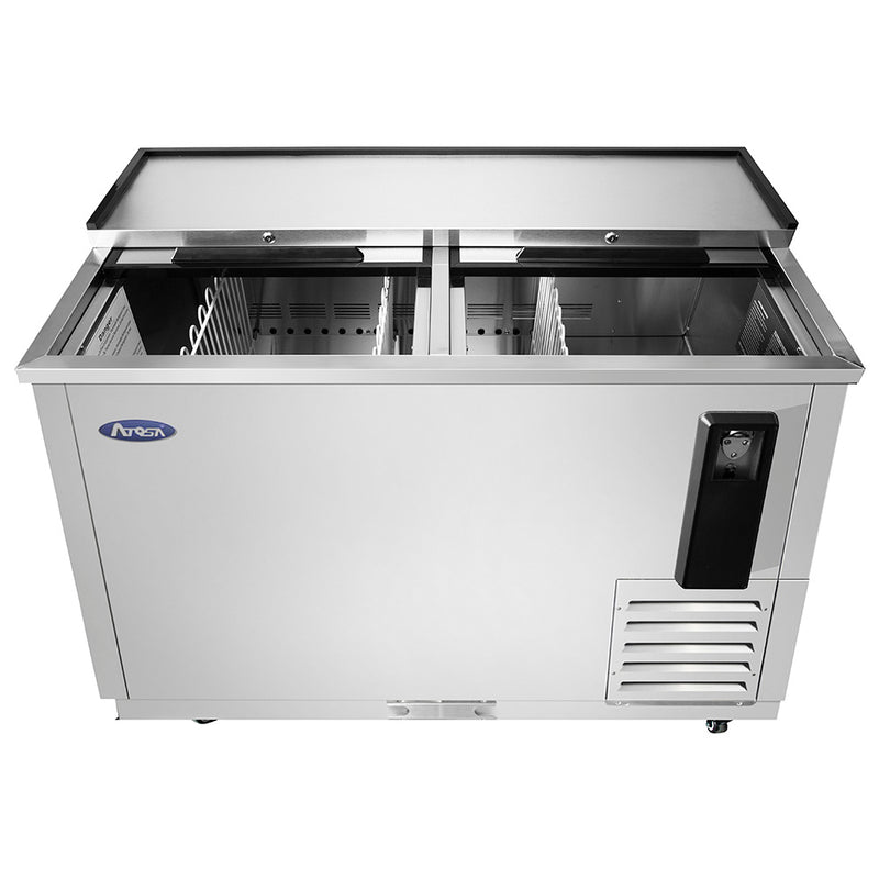 Atosa MBC50GR - Enfriador de botellas de 49" de ancho - Tapa plana - Acero inoxidable