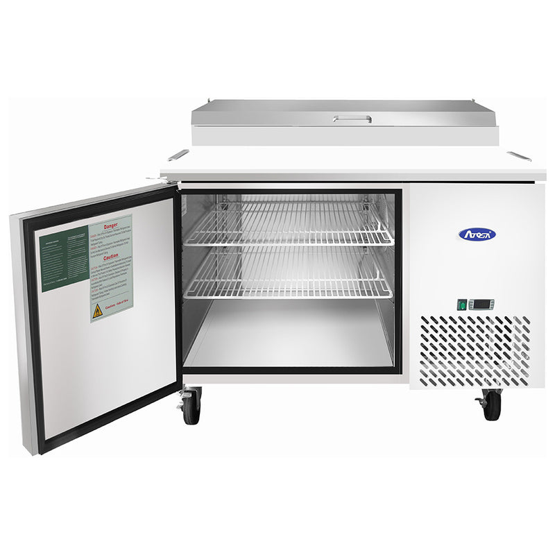 Atosa MPF8201GR - Mesa de preparación de pizza de 112 cm de ancho - (1) Puerta - (6) Bandejas