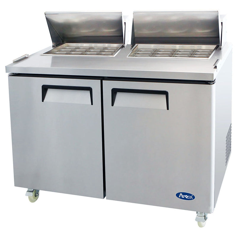 Atosa MSF8307GR - 60"W Mega Top Sandwich Prep Table - (2) Doors - (24) Pans