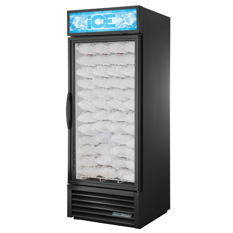 True GDIM-26NT-HC~TSL01 - 30"W Bagged Ice Merchandiser - (1) Glass Door